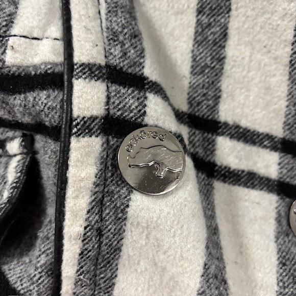 Ecko Red Womens Plaid Wool Blend Double Breasted Coat Jacket XL - Picture 3 of 9